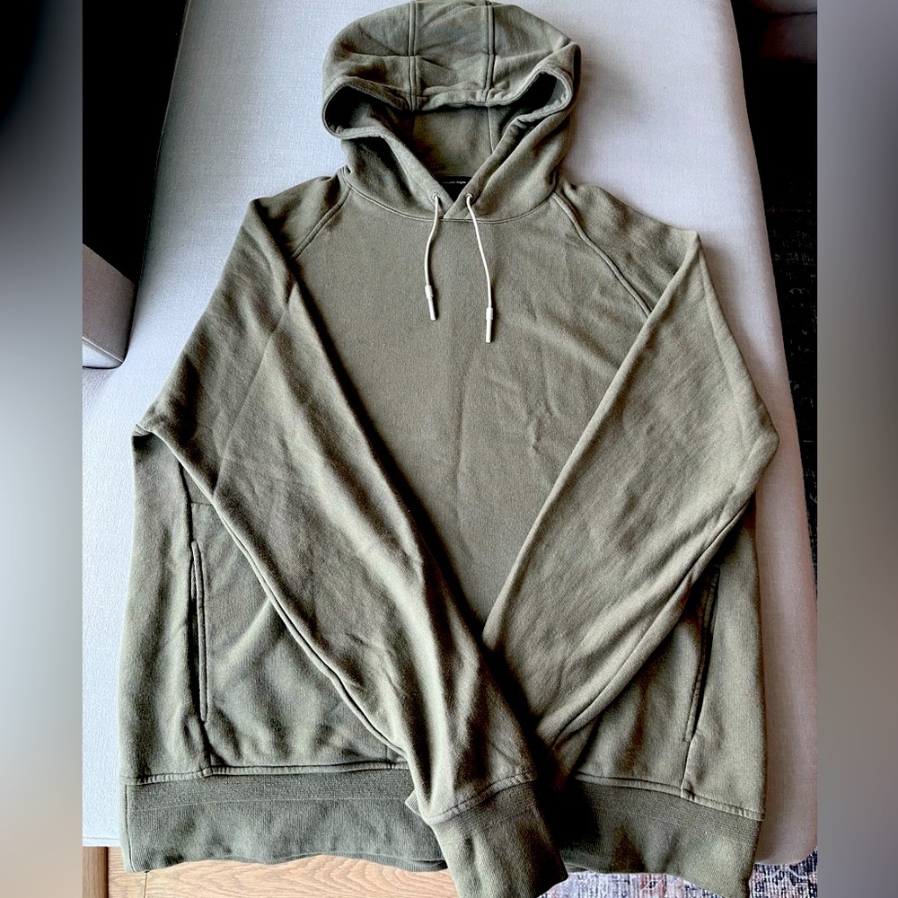 Ermenegildo Zegna Olive Green Crewneck Hoodie